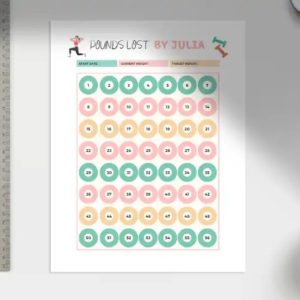 Weight Loss Tracker Personalized Printable PDF