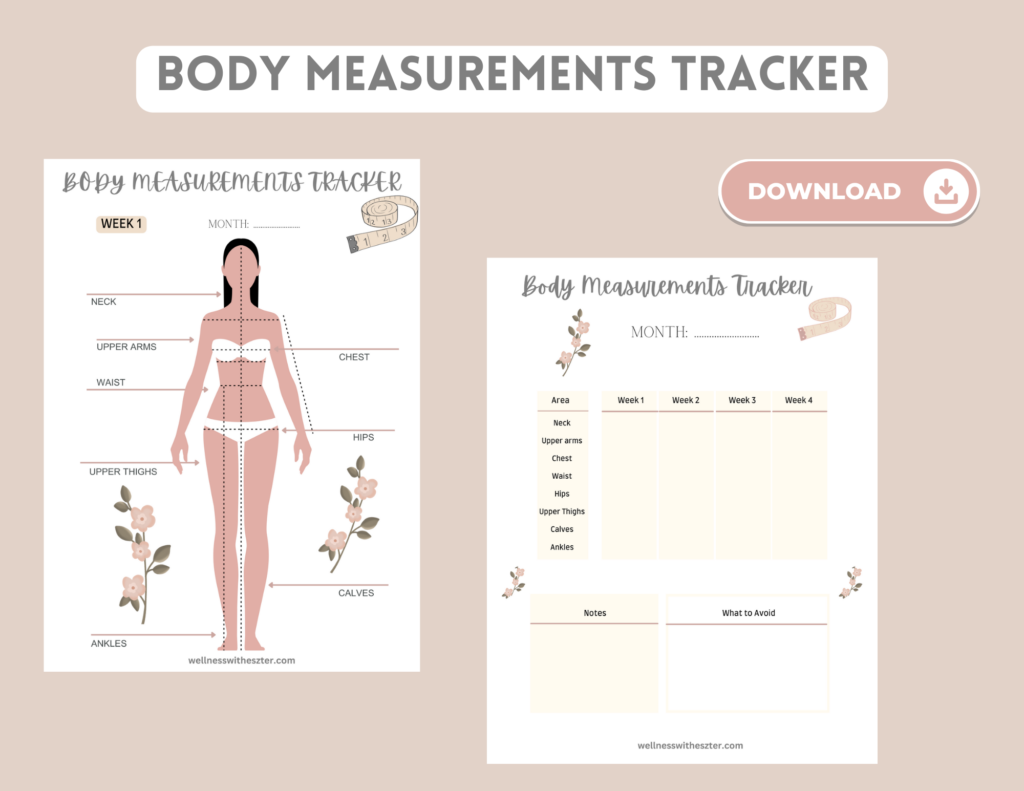 Body Measurements Tracker - Wellness With Eszter